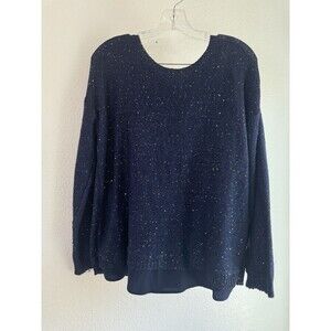 Jennifer Lopez Jlo Blue Sharply Top Overlay Back Petite Large